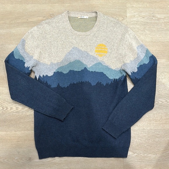 Marine Layer Other - Marine Layer Blue and Cream Crewneck Sweater